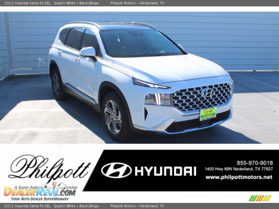2021 Hyundai Santa Fe SEL Quartz White / Black/Beige Photo #1