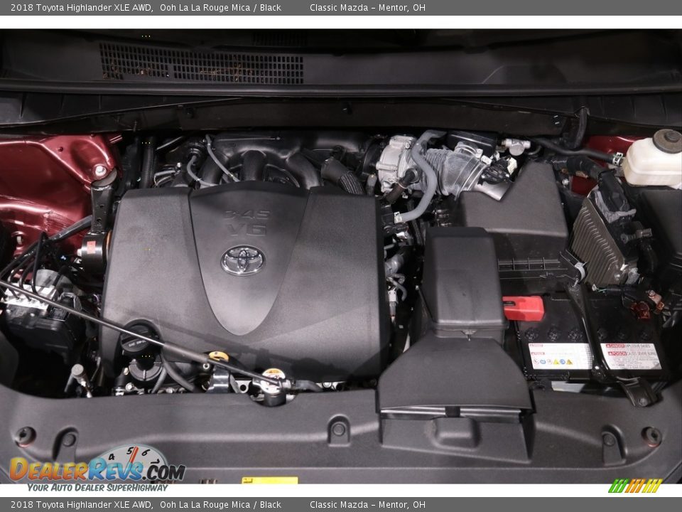 2018 Toyota Highlander XLE AWD Ooh La La Rouge Mica / Black Photo #20