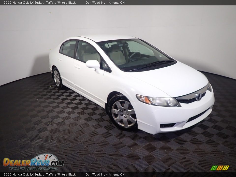 2010 Honda Civic LX Sedan Taffeta White / Black Photo #2