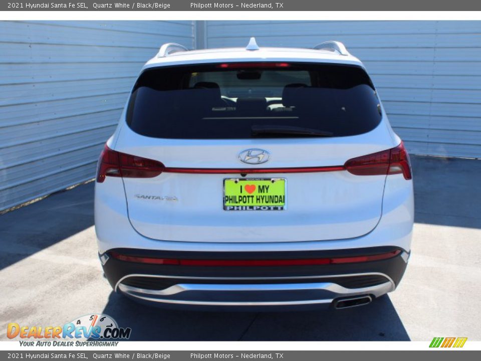 2021 Hyundai Santa Fe SEL Quartz White / Black/Beige Photo #7