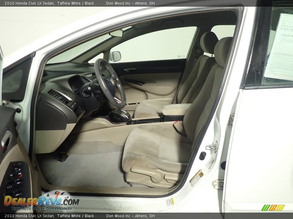2010 Honda Civic LX Sedan Taffeta White / Black Photo #21