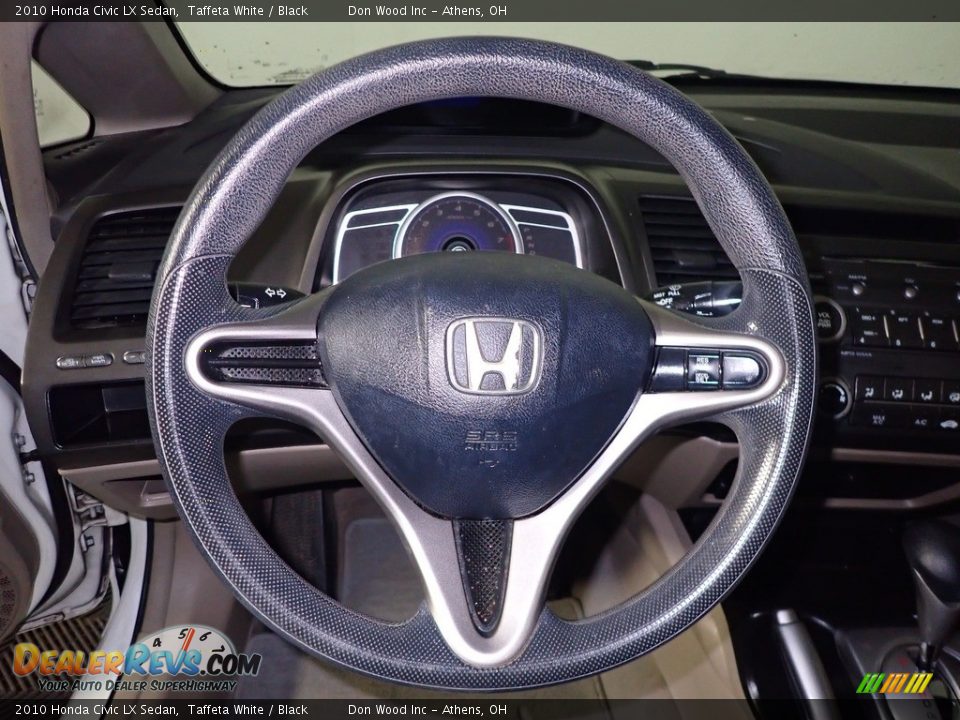 2010 Honda Civic LX Sedan Taffeta White / Black Photo #26