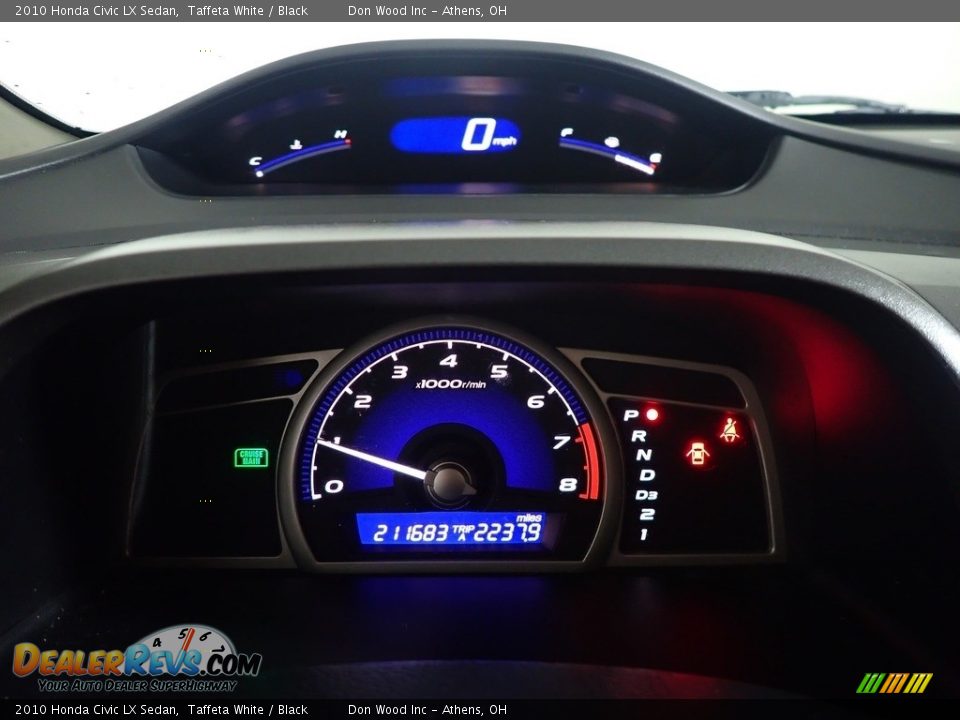2010 Honda Civic LX Sedan Taffeta White / Black Photo #27
