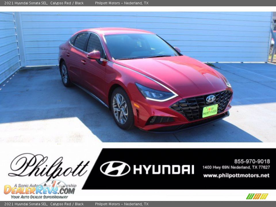 2021 Hyundai Sonata SEL Calypso Red / Black Photo #1