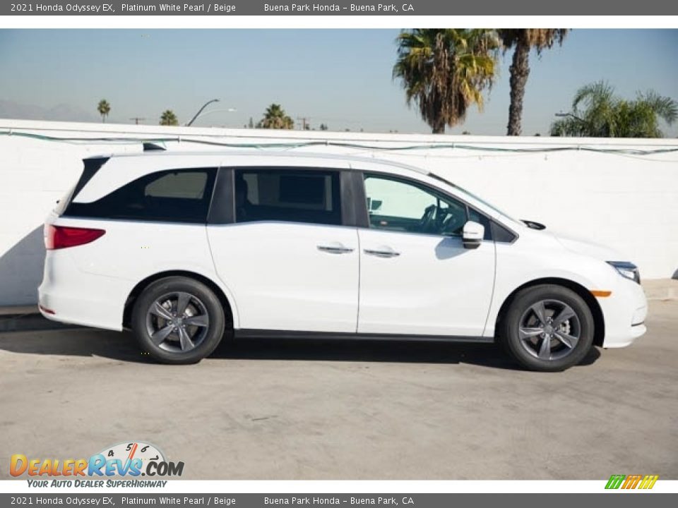 2021 Honda Odyssey EX Platinum White Pearl / Beige Photo #8