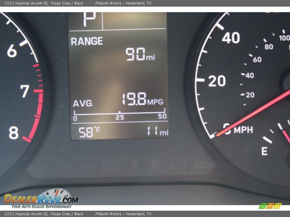 2021 Hyundai Accent SE Forge Gray / Black Photo #14