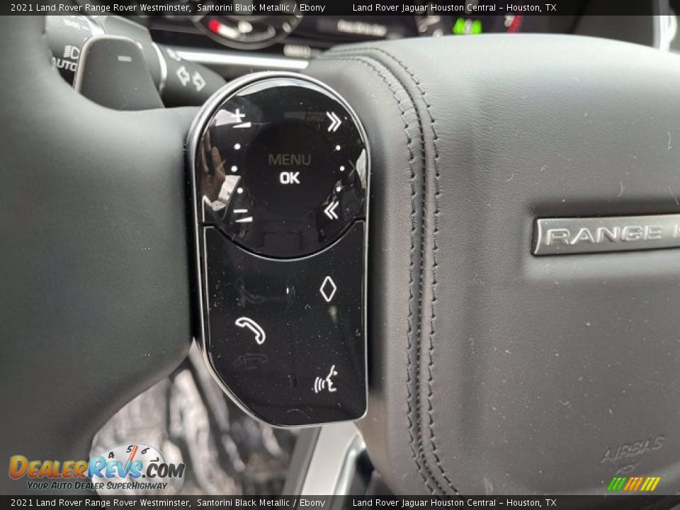 2021 Land Rover Range Rover Westminster Santorini Black Metallic / Ebony Photo #16