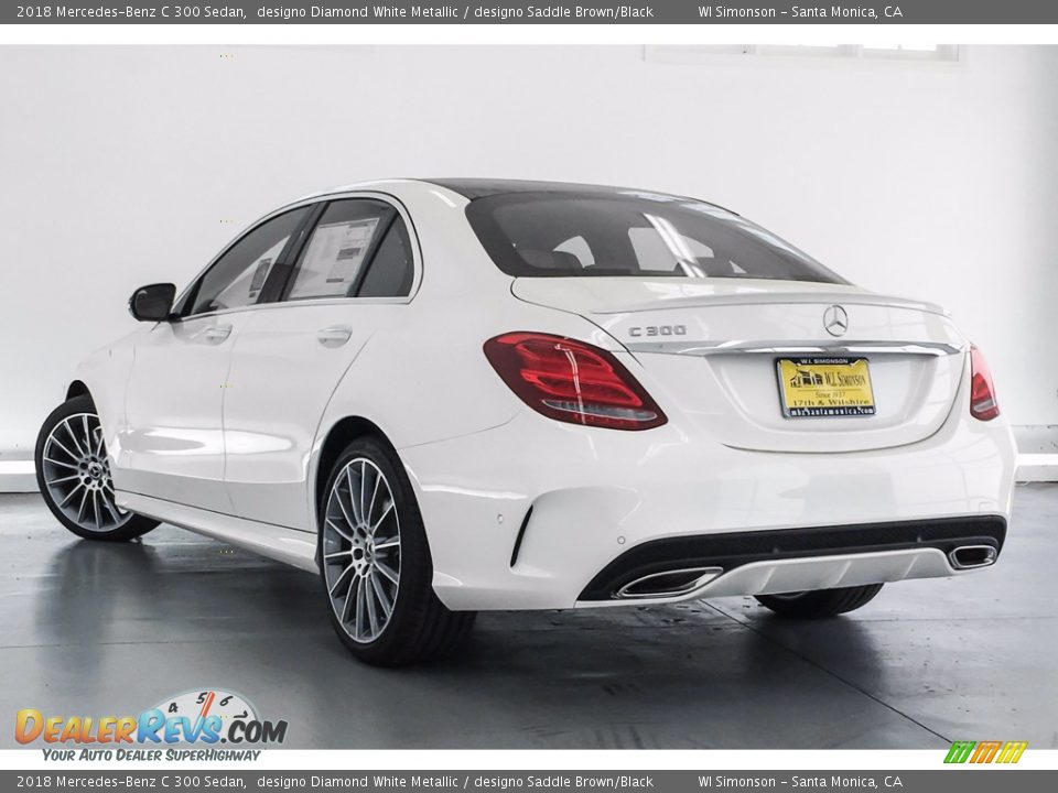 2018 Mercedes-Benz C 300 Sedan designo Diamond White Metallic / designo Saddle Brown/Black Photo #3