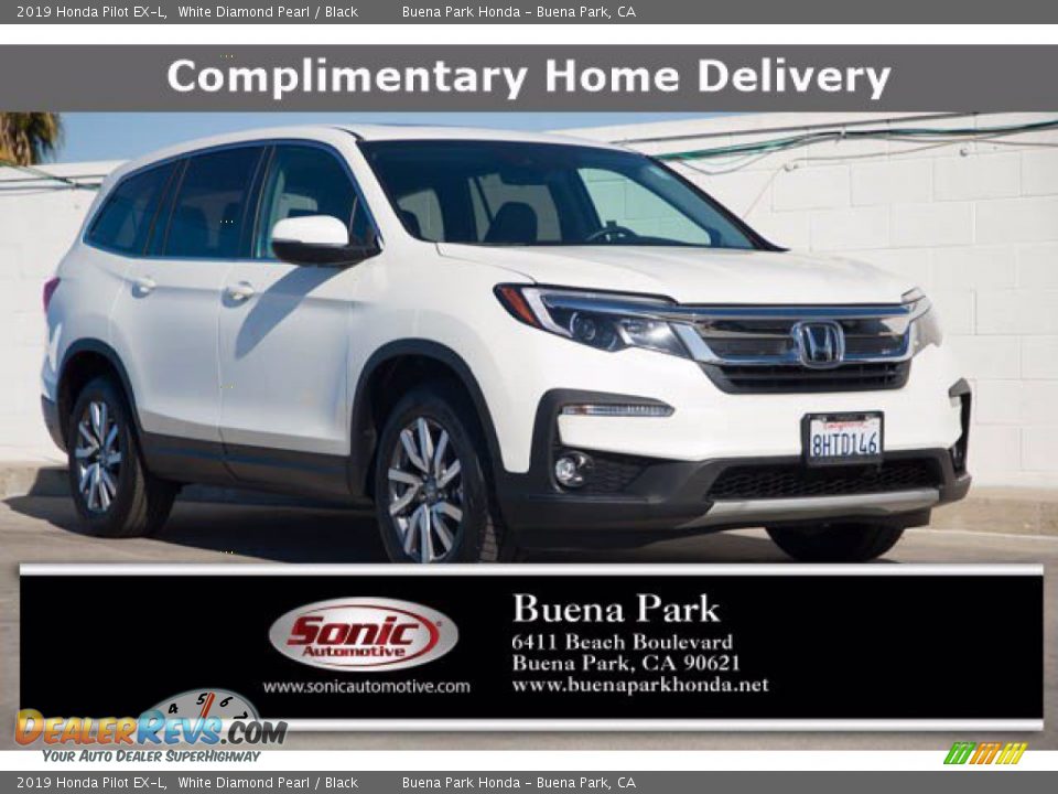 2019 Honda Pilot EX-L White Diamond Pearl / Black Photo #1