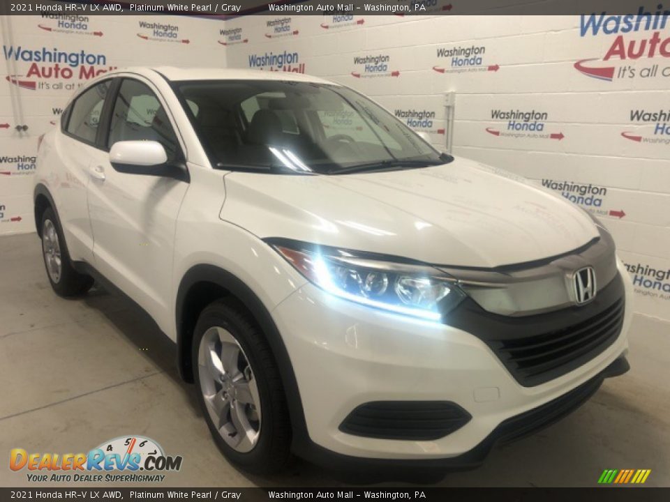 2021 Honda HR-V LX AWD Platinum White Pearl / Gray Photo #2