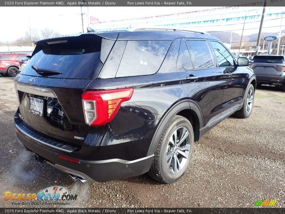 2020 Ford Explorer Platinum 4WD Agate Black Metallic / Ebony Photo #2