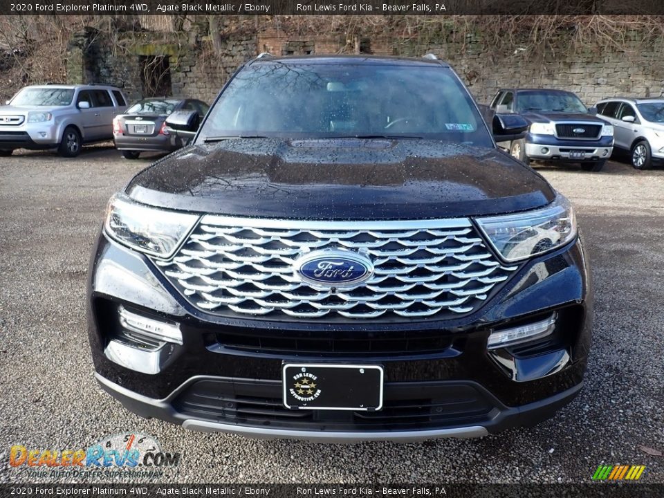 2020 Ford Explorer Platinum 4WD Agate Black Metallic / Ebony Photo #4