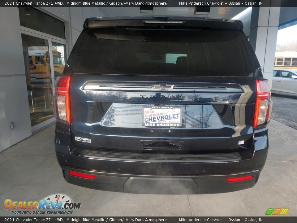 2021 Chevrolet Tahoe Z71 4WD Midnight Blue Metallic / Gideon/­Very Dark Atmosphere Photo #5