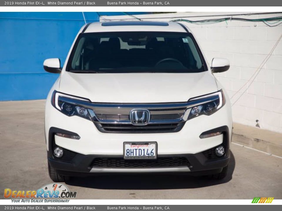 2019 Honda Pilot EX-L White Diamond Pearl / Black Photo #7