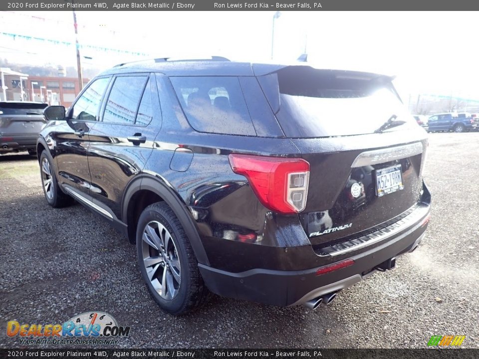 2020 Ford Explorer Platinum 4WD Agate Black Metallic / Ebony Photo #7