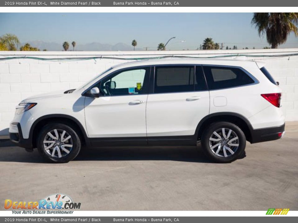 2019 Honda Pilot EX-L White Diamond Pearl / Black Photo #8