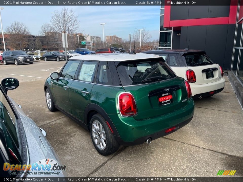 2021 Mini Hardtop Cooper 4 Door British Racing Green IV Metallic / Carbon Black Photo #2