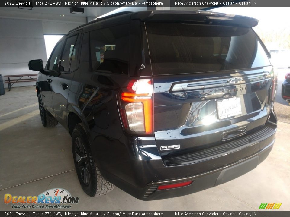 2021 Chevrolet Tahoe Z71 4WD Midnight Blue Metallic / Gideon/­Very Dark Atmosphere Photo #10