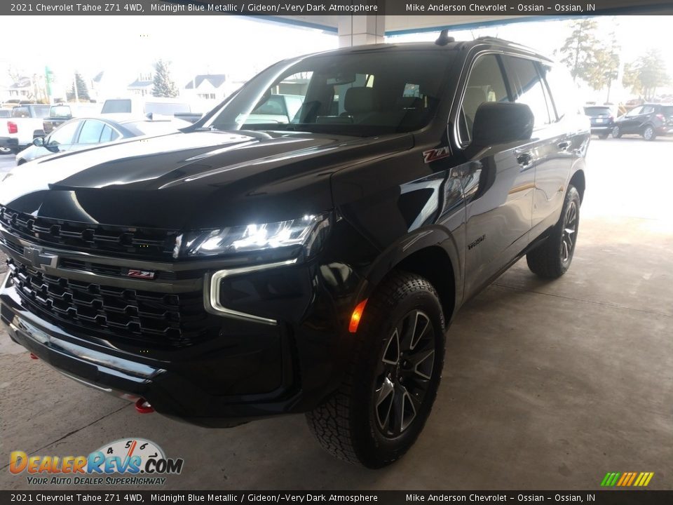 2021 Chevrolet Tahoe Z71 4WD Midnight Blue Metallic / Gideon/­Very Dark Atmosphere Photo #11