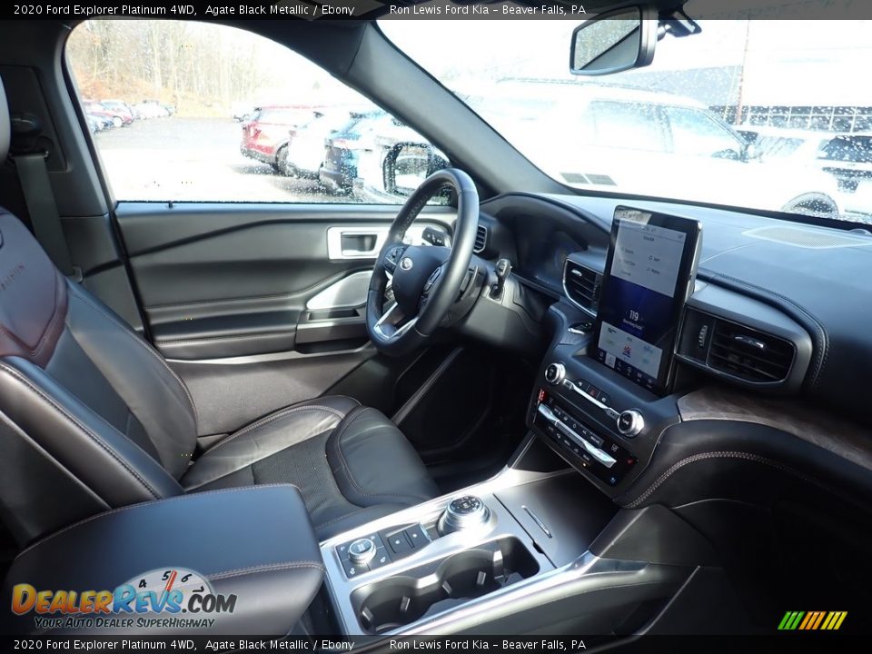 2020 Ford Explorer Platinum 4WD Agate Black Metallic / Ebony Photo #10