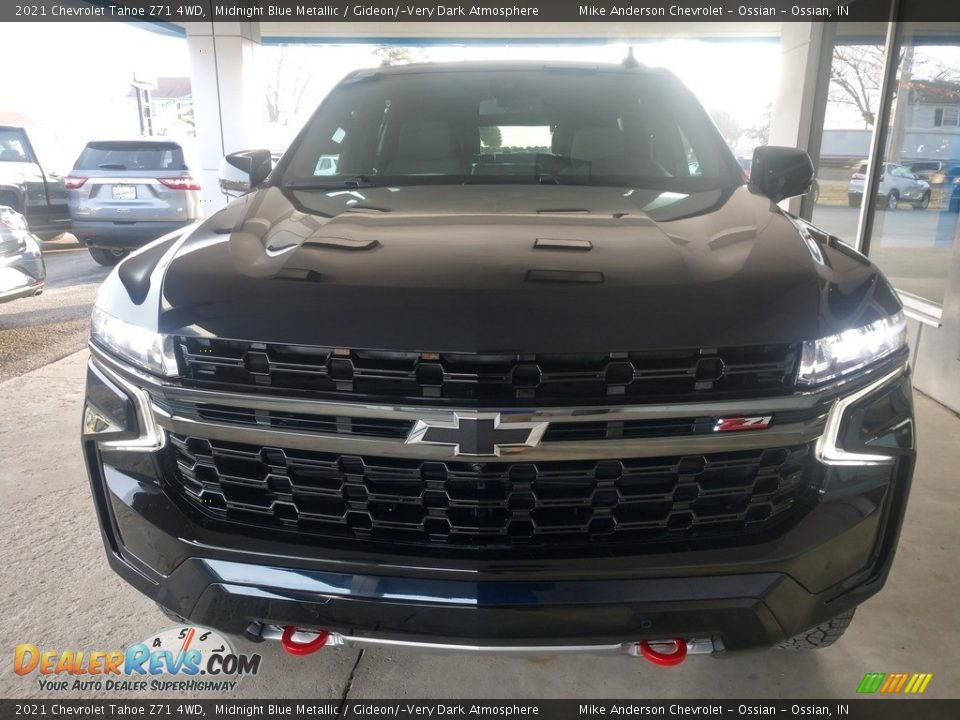 2021 Chevrolet Tahoe Z71 4WD Midnight Blue Metallic / Gideon/­Very Dark Atmosphere Photo #12