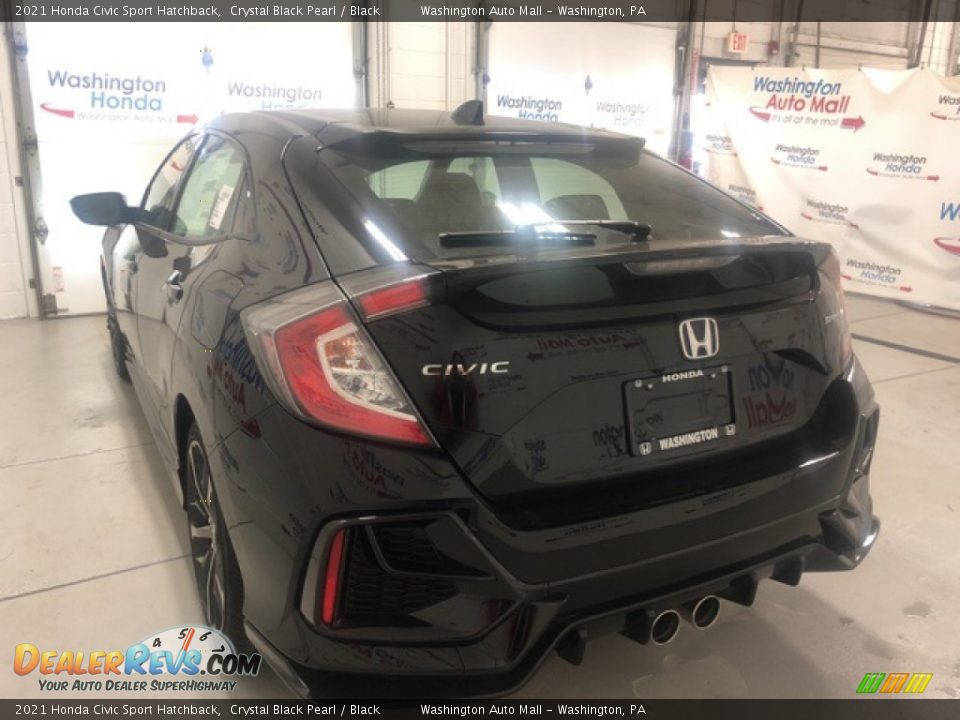 2021 Honda Civic Sport Hatchback Crystal Black Pearl / Black Photo #4