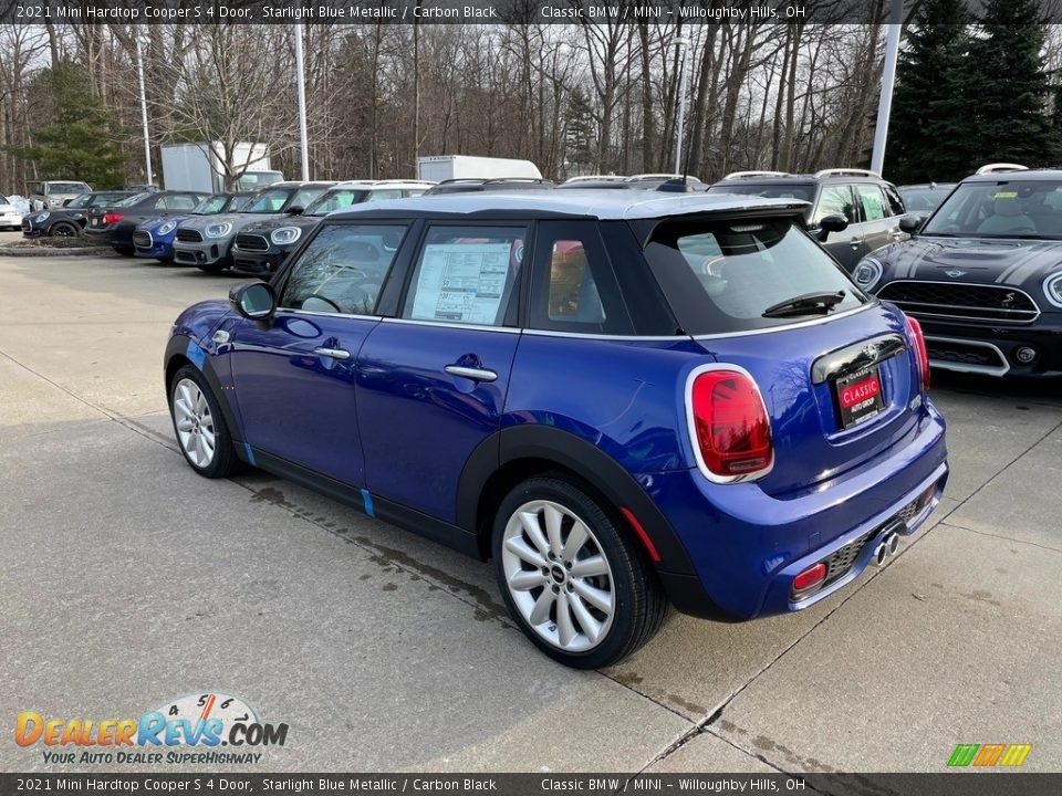 2021 Mini Hardtop Cooper S 4 Door Starlight Blue Metallic / Carbon Black Photo #2