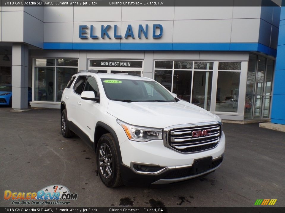 2018 GMC Acadia SLT AWD Summit White / Jet Black Photo #4