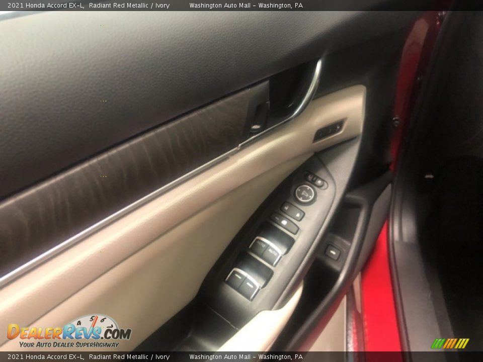 2021 Honda Accord EX-L Radiant Red Metallic / Ivory Photo #7