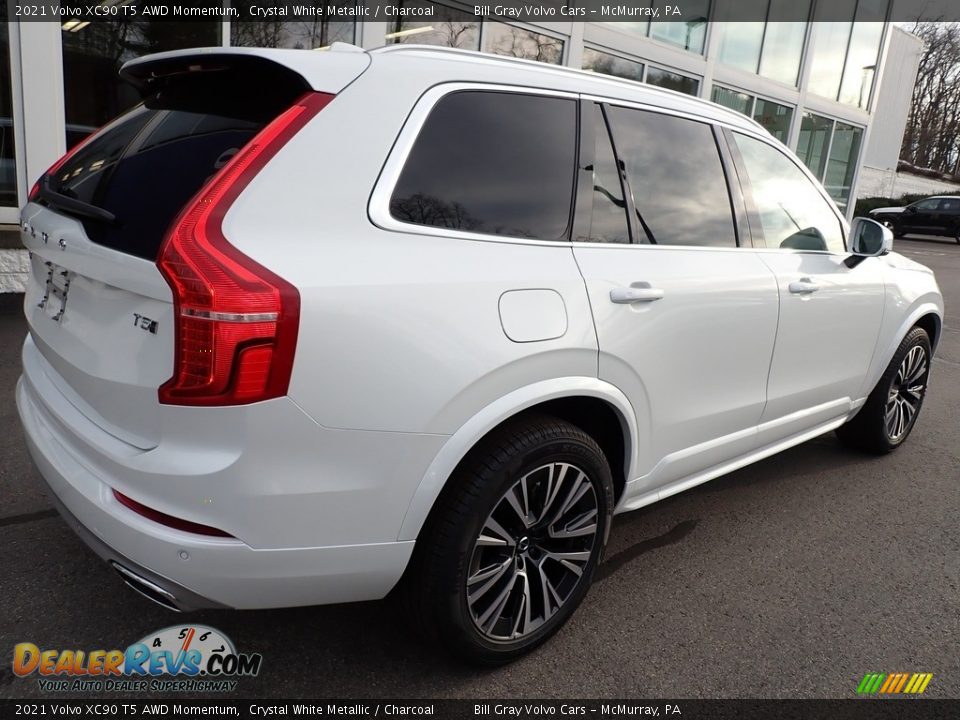 2021 Volvo XC90 T5 AWD Momentum Crystal White Metallic / Charcoal Photo #2