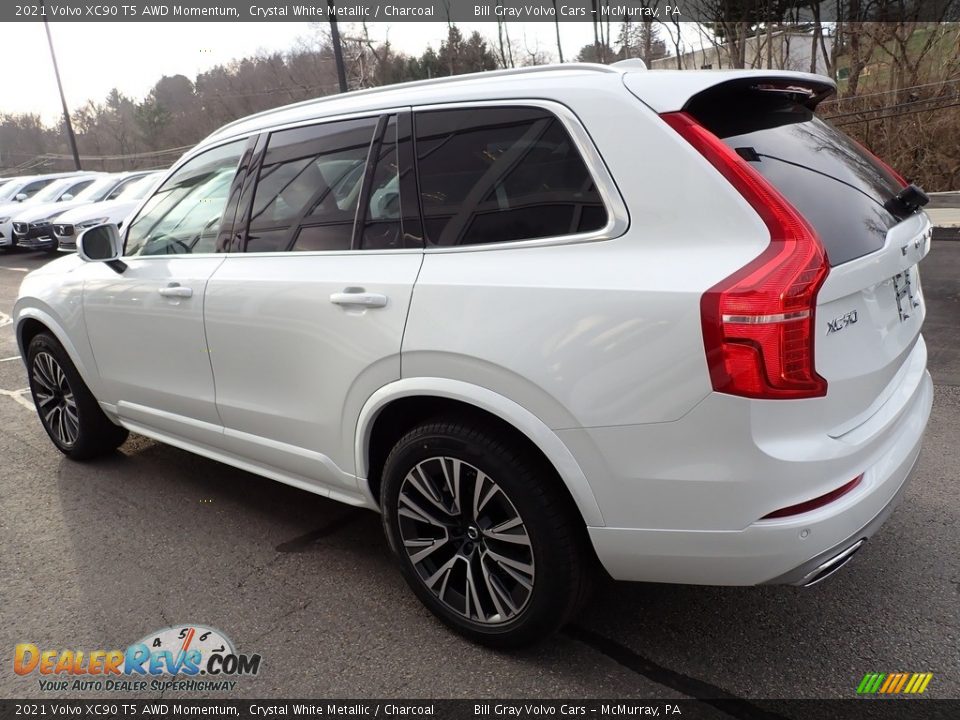 2021 Volvo XC90 T5 AWD Momentum Crystal White Metallic / Charcoal Photo #4