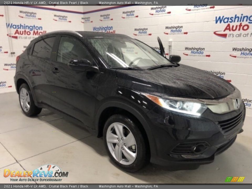 2021 Honda HR-V LX AWD Crystal Black Pearl / Black Photo #2