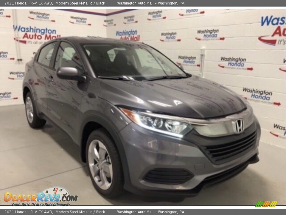 2021 Honda HR-V EX AWD Modern Steel Metallic / Black Photo #2