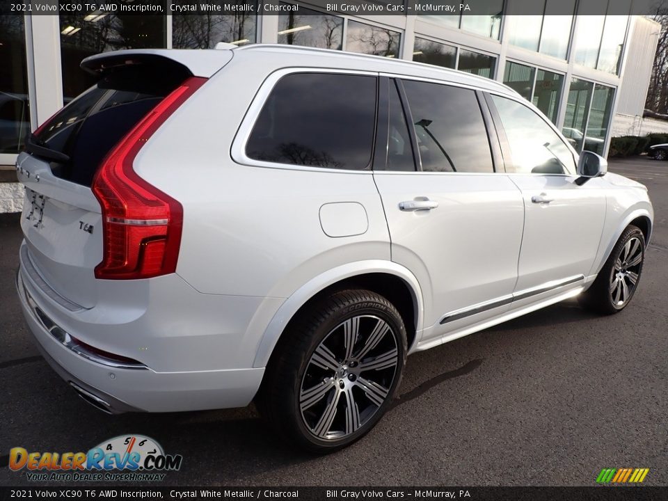 2021 Volvo XC90 T6 AWD Inscription Crystal White Metallic / Charcoal Photo #2