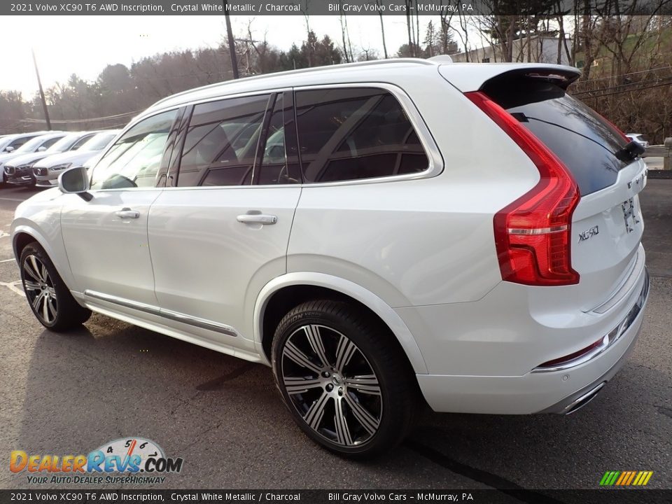 2021 Volvo XC90 T6 AWD Inscription Crystal White Metallic / Charcoal Photo #4