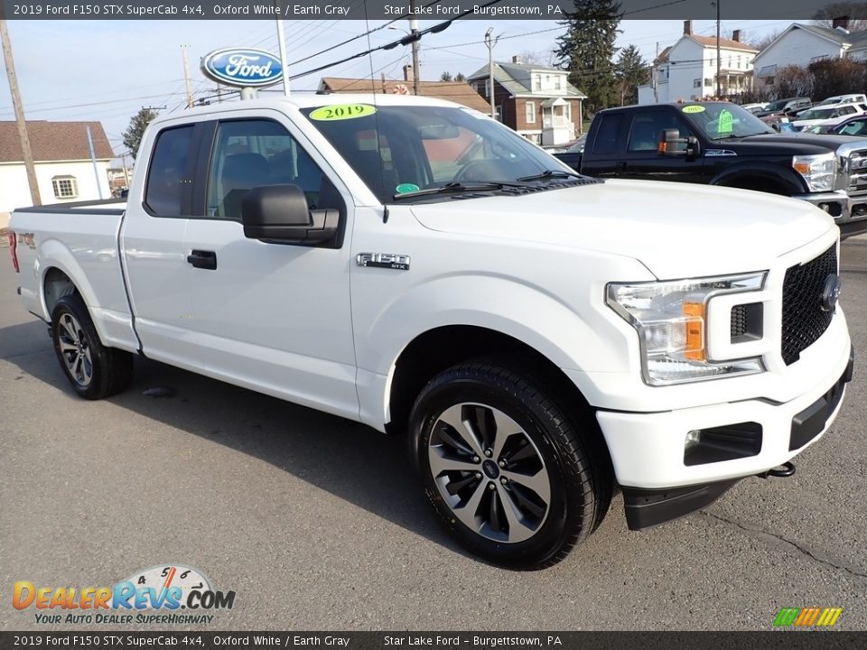 2019 Ford F150 STX SuperCab 4x4 Oxford White / Earth Gray Photo #7