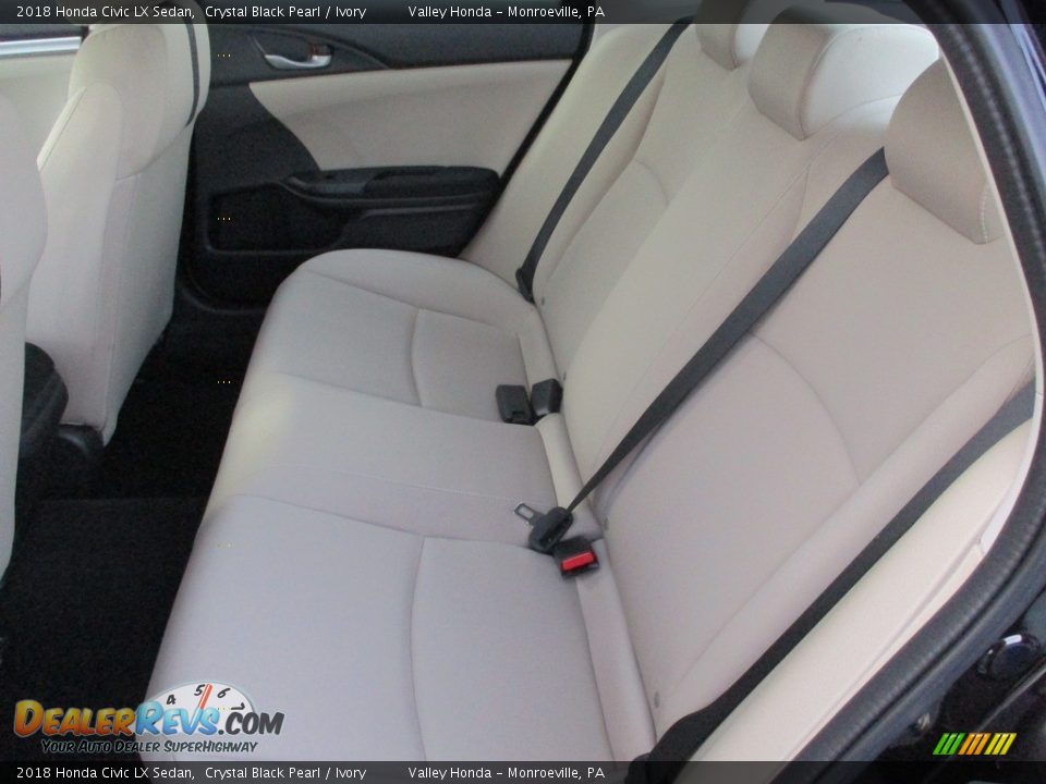 2018 Honda Civic LX Sedan Crystal Black Pearl / Ivory Photo #12