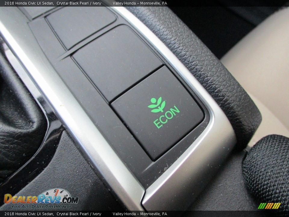 2018 Honda Civic LX Sedan Crystal Black Pearl / Ivory Photo #17