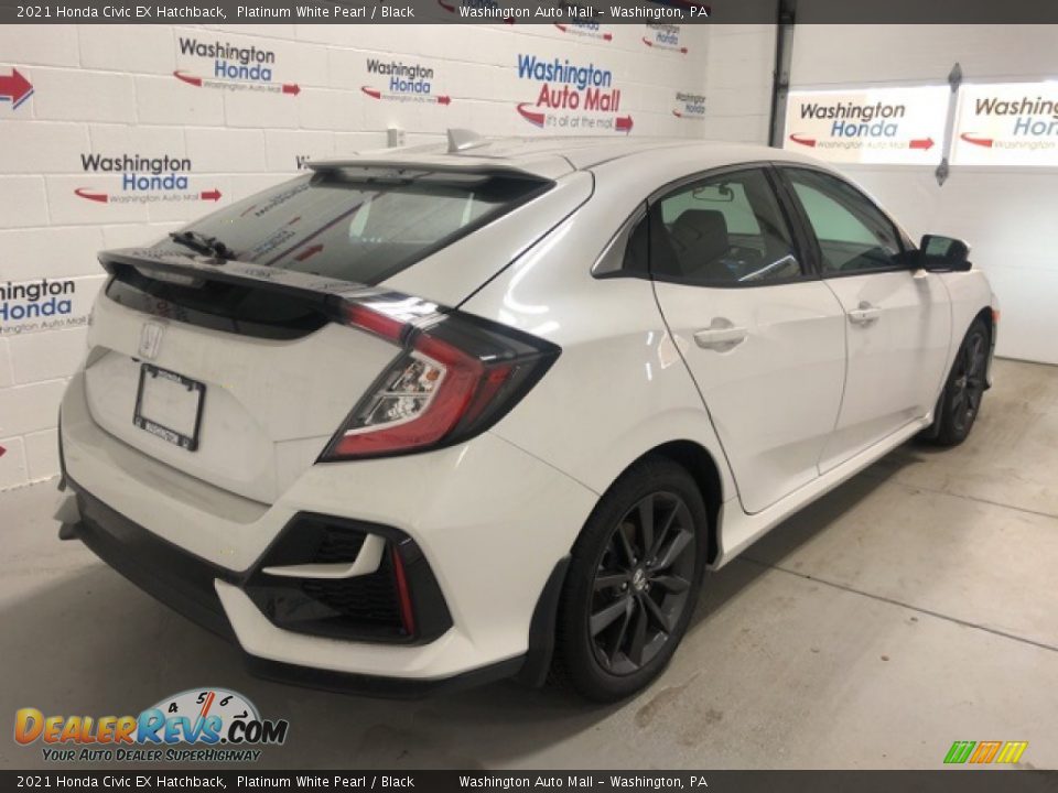 2021 Honda Civic EX Hatchback Platinum White Pearl / Black Photo #4