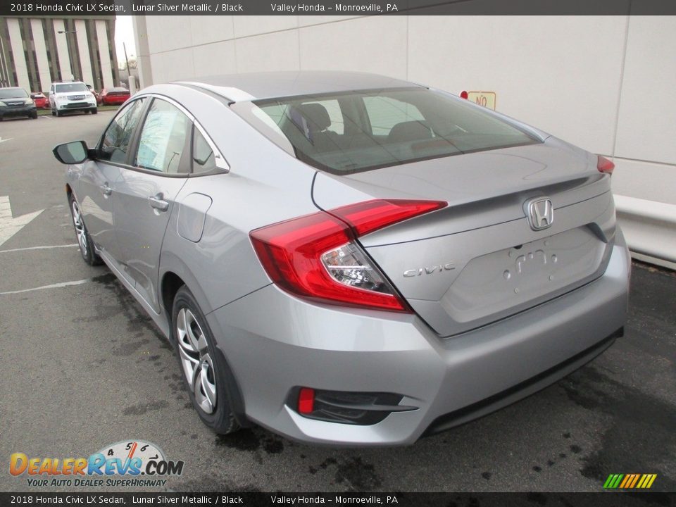 2018 Honda Civic LX Sedan Lunar Silver Metallic / Black Photo #3