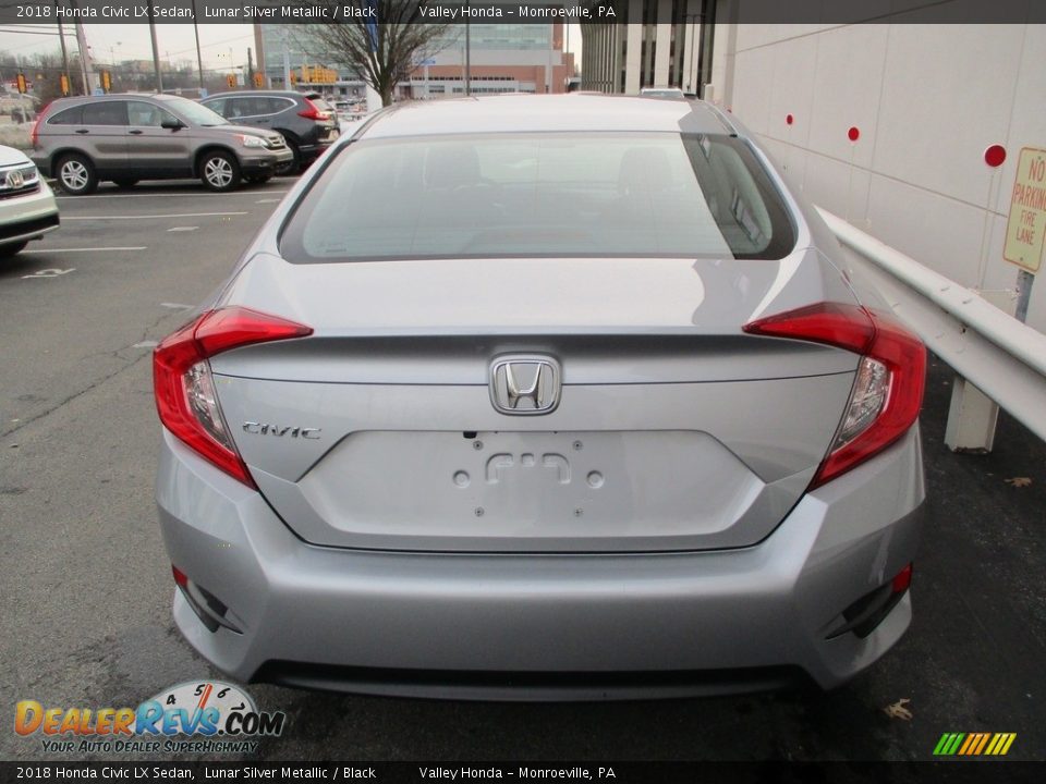 2018 Honda Civic LX Sedan Lunar Silver Metallic / Black Photo #4