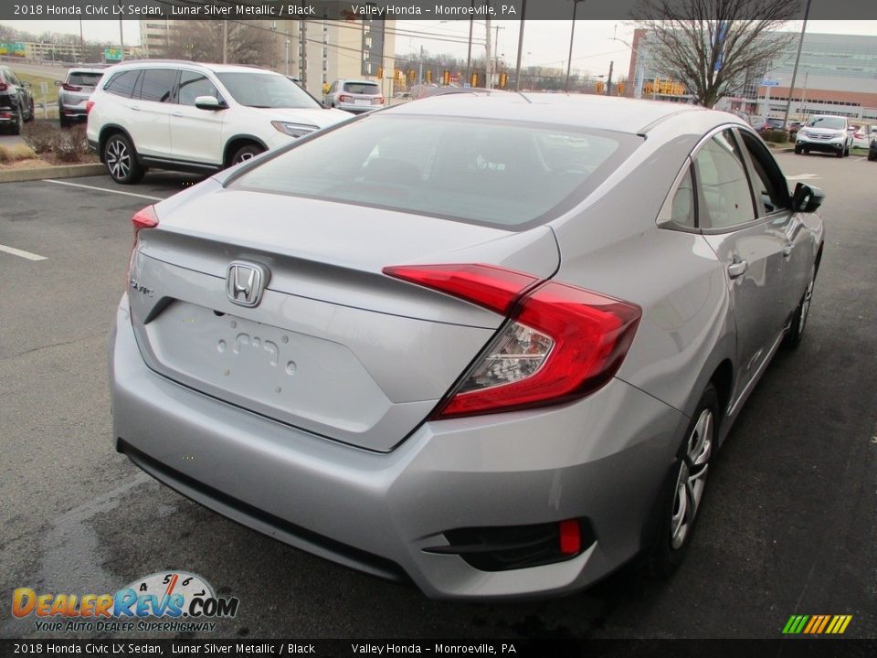 2018 Honda Civic LX Sedan Lunar Silver Metallic / Black Photo #5