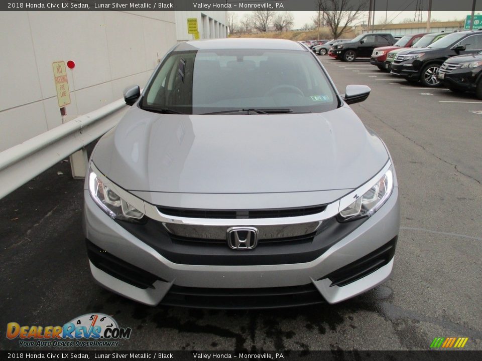 2018 Honda Civic LX Sedan Lunar Silver Metallic / Black Photo #8