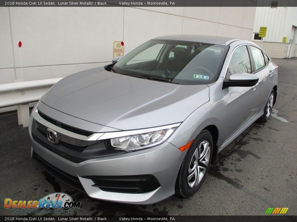 2018 Honda Civic LX Sedan Lunar Silver Metallic / Black Photo #9