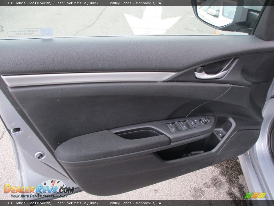 2018 Honda Civic LX Sedan Lunar Silver Metallic / Black Photo #10