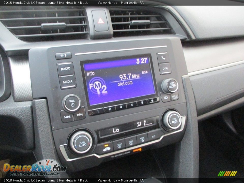 2018 Honda Civic LX Sedan Lunar Silver Metallic / Black Photo #14