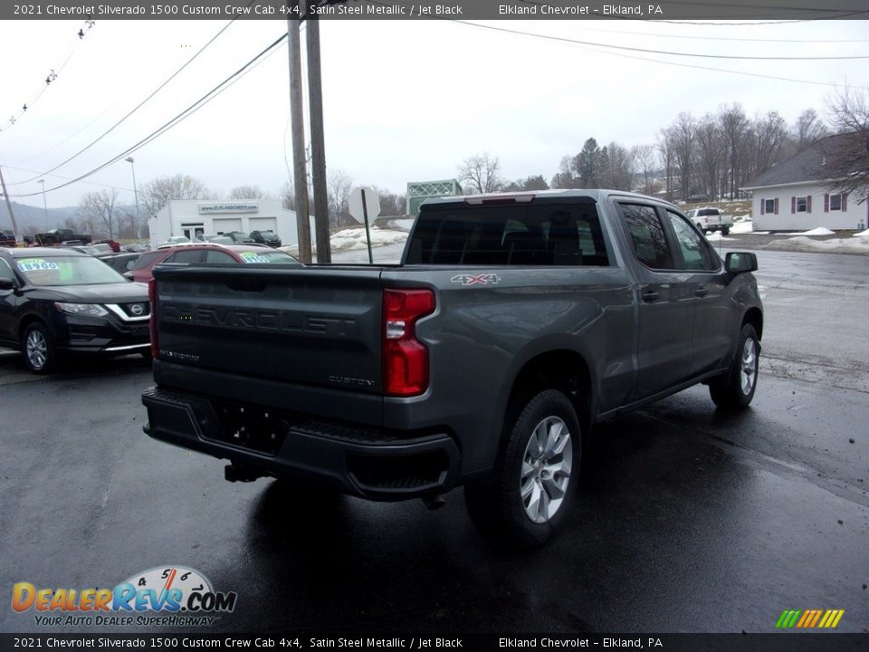 2021 Chevrolet Silverado 1500 Custom Crew Cab 4x4 Satin Steel Metallic / Jet Black Photo #3