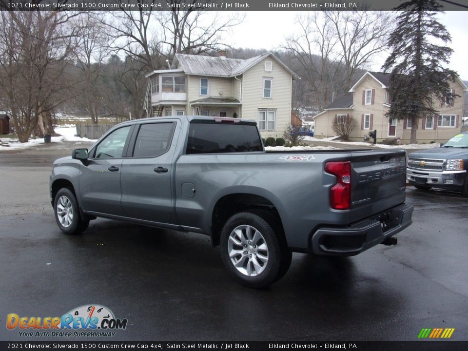 2021 Chevrolet Silverado 1500 Custom Crew Cab 4x4 Satin Steel Metallic / Jet Black Photo #5