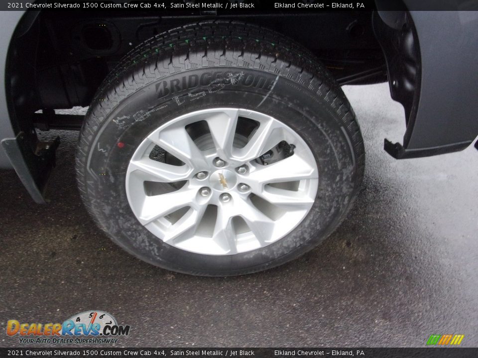 2021 Chevrolet Silverado 1500 Custom Crew Cab 4x4 Satin Steel Metallic / Jet Black Photo #11