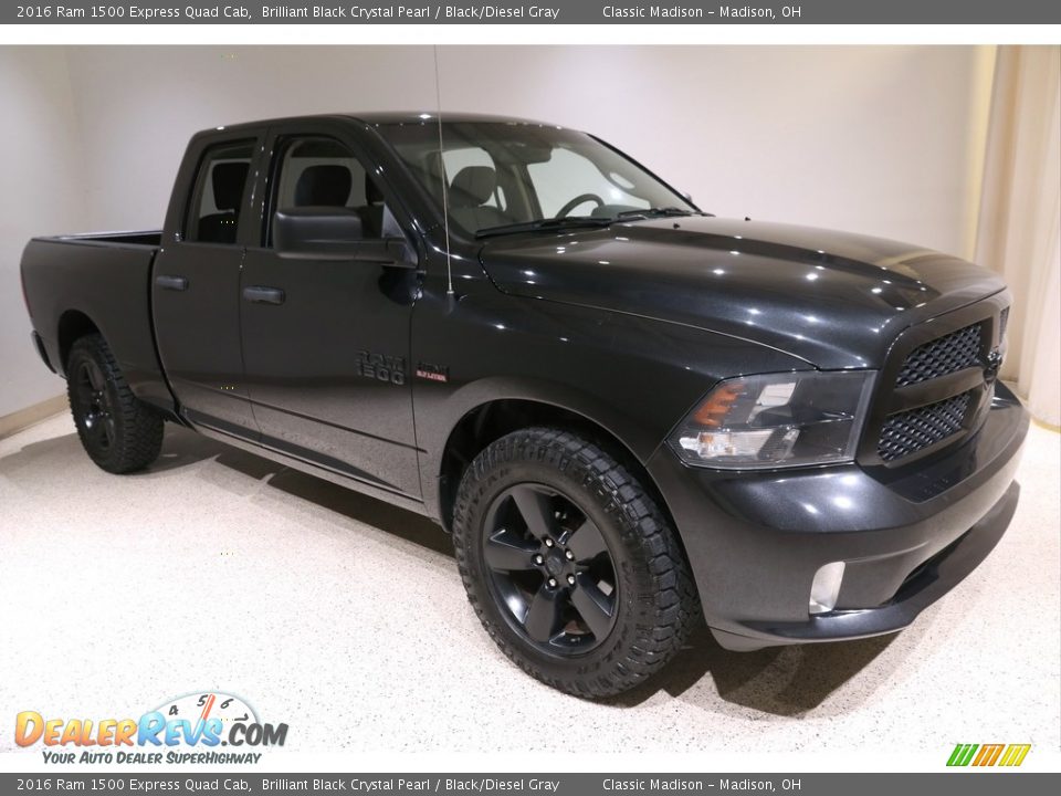 Brilliant Black Crystal Pearl 2016 Ram 1500 Express Quad Cab Photo #1